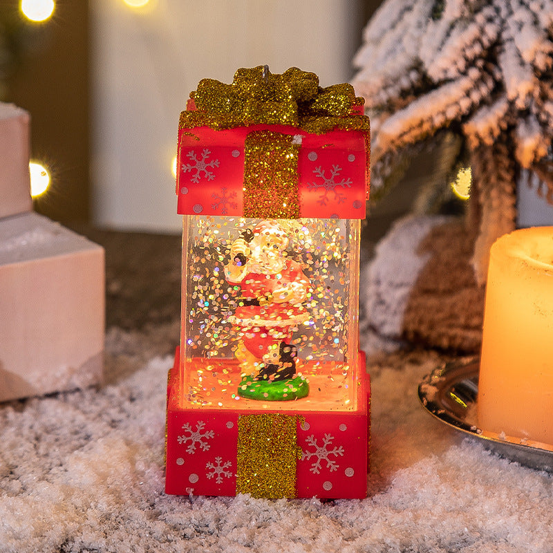 Flag Village Christmas Decorations Crystal Ball Christmas Gift Box Lights