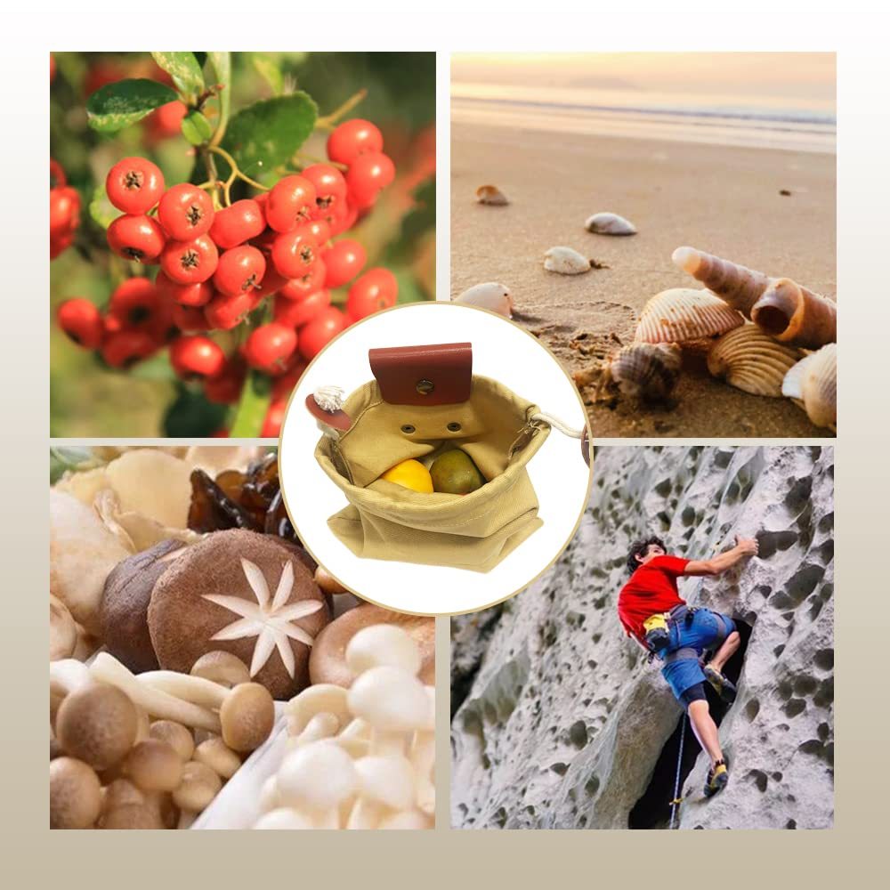 Flag Village Outdoor Picking Multifunctional Bag, Hanging Waist Kit, Waist Strap Bag, Folding Canvas Kit Canvas Fruit Harvest Pouch For Jungle Camping Hiking Hunting, Foldable