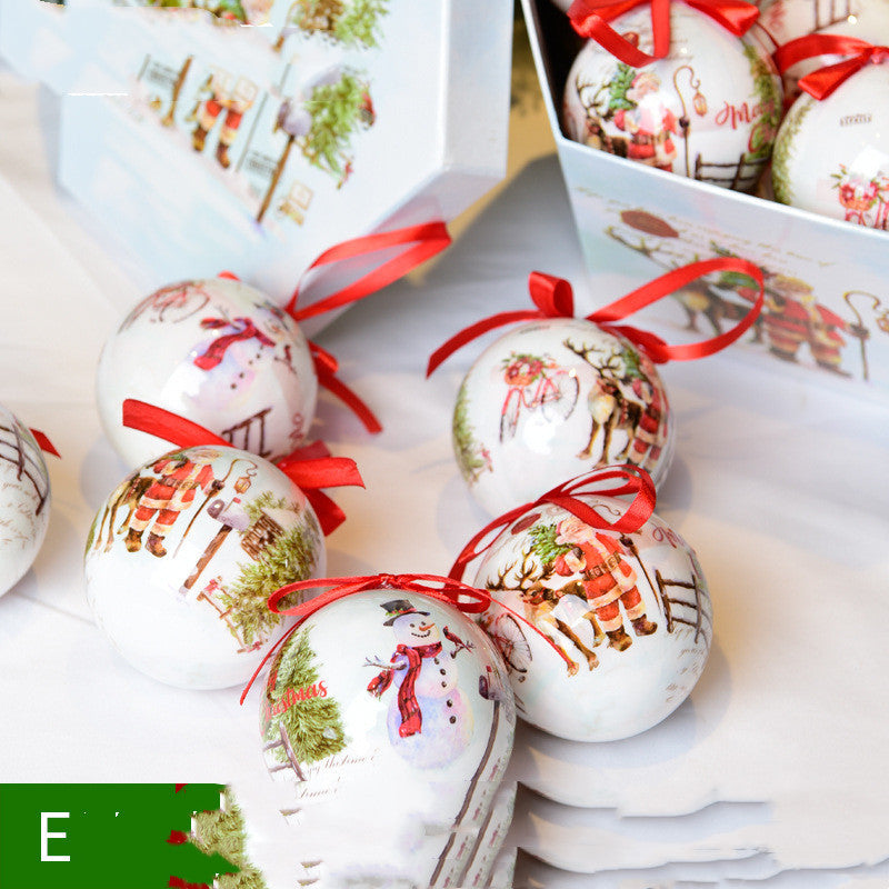Flag Village Christmas Gift Box With Christmas Tree Decoration Pendant