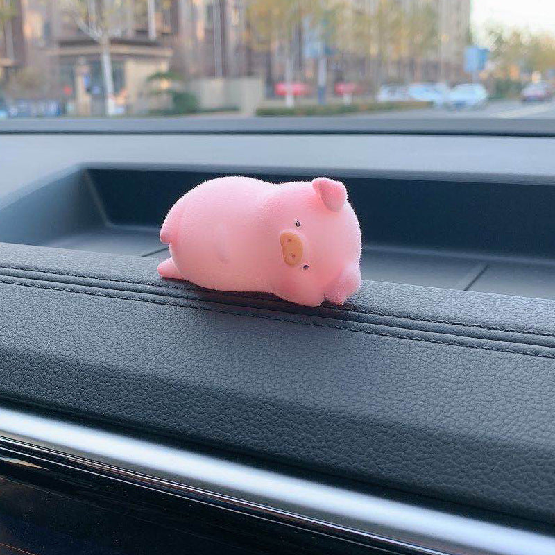 Flag Village Auto Tools Cute Cartoon Pig Car Accessories