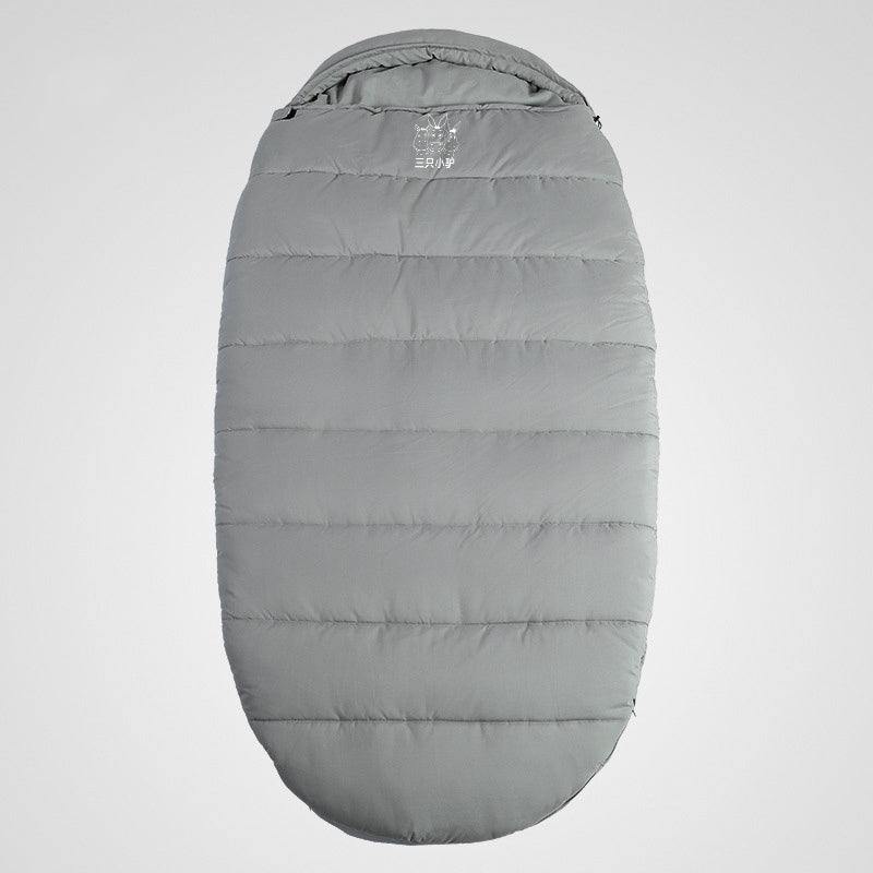 Flag Village Sleeping Bag Adult Outdoor Camping Adult Winter Thickening Cold Protection Single Widening
