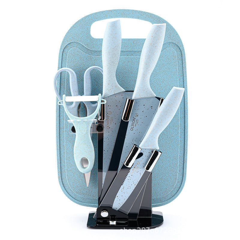 Flag Village Colored Fruit Knife With Cutting Board Kitchen Box Gift Knives