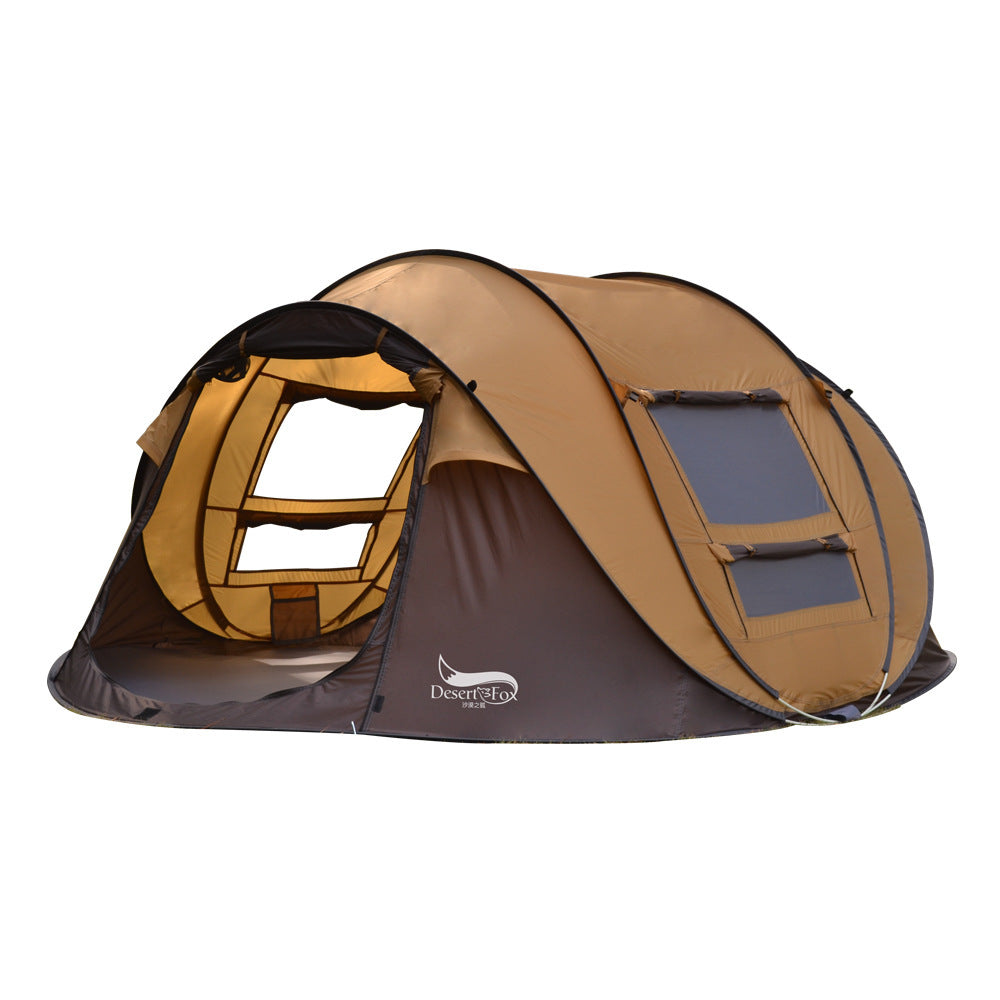 Flag Village Outdoor Automatic Tent 3-4 People Quickly Building-free Boat Tent Multi-person Camping Park Tent Rainproof
