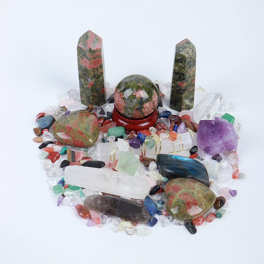 Flag Village Donghai Natural Crystal Gem Hexagonal Prism Energy Ball Gift Box