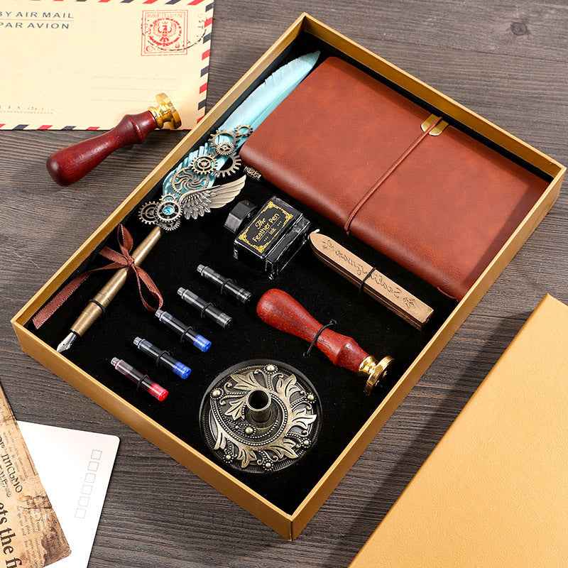 Flag Village Retro Notebook Gift Box Set For Boys And Girls