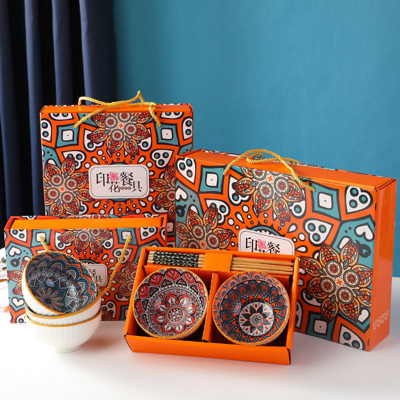 Flag Village Bohemian Tableware Set Ceramic Tableware Gift Box