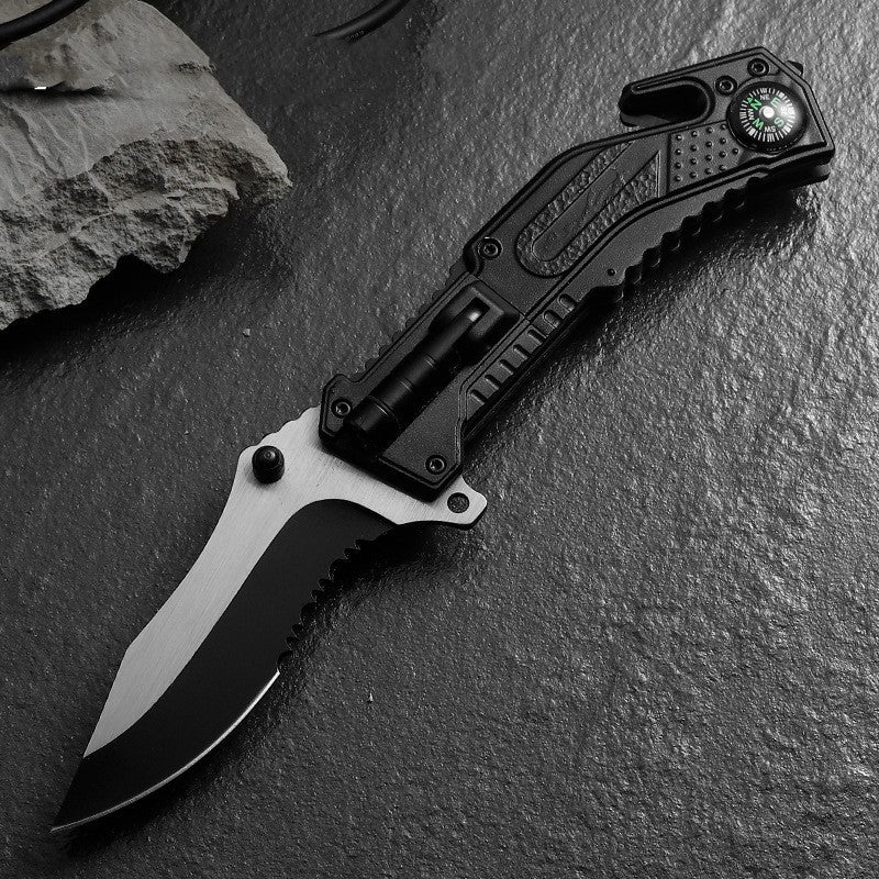 Flag Village Folding Knife Wilderness Survival Emergency Survival Knife