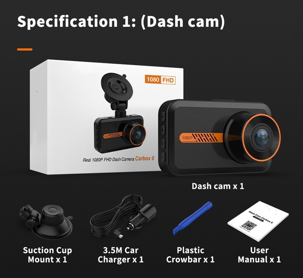 Flag Village Auto Tools Dash Cam Front And Rear Car Camera Dual Dashcam 1080P FHD