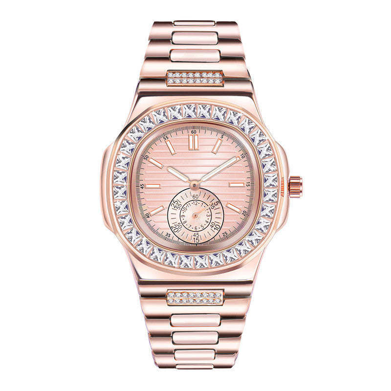 Flag Village Mens Fashion Alloy Band Diamond Gifts Watches
