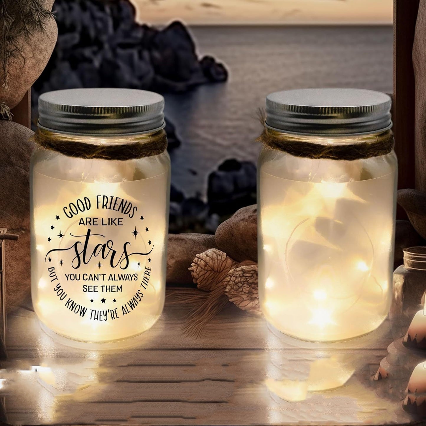 Flag Village Mason Jar Lights Birthday Gifts For Friend