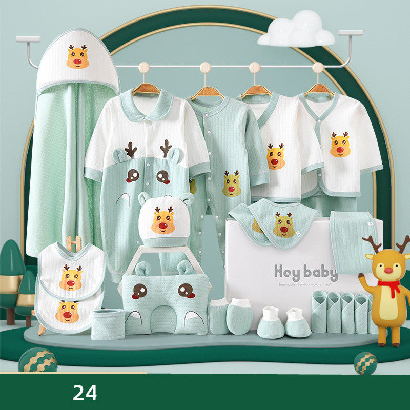 Flag Village Pure Cotton Baby Clothes Set Gift Box