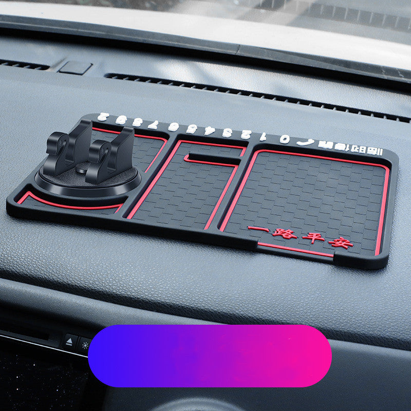 Flag Village Auto Tools Non-Slip Car Phone Pad For 4-in-1 Car Parking Number Card Anti-Slip Mat Auto Phone Holder Sticky Anti Slide Dash Phone Mount