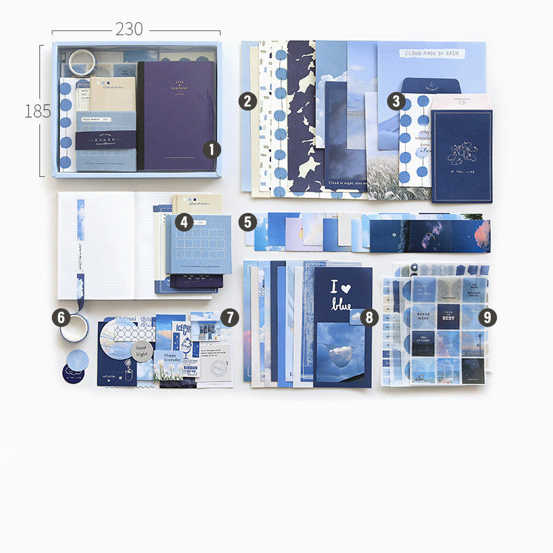 Flag Village Hand Ledger Gift Box Cute Simple Set Notebook