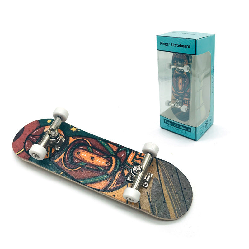 Flag Village Professional Finger Skateboards DIY Toys Skate Park Tech Parts Deck Stunt Metal Bracket Bearing Wheel Tabletop Toys Gifts