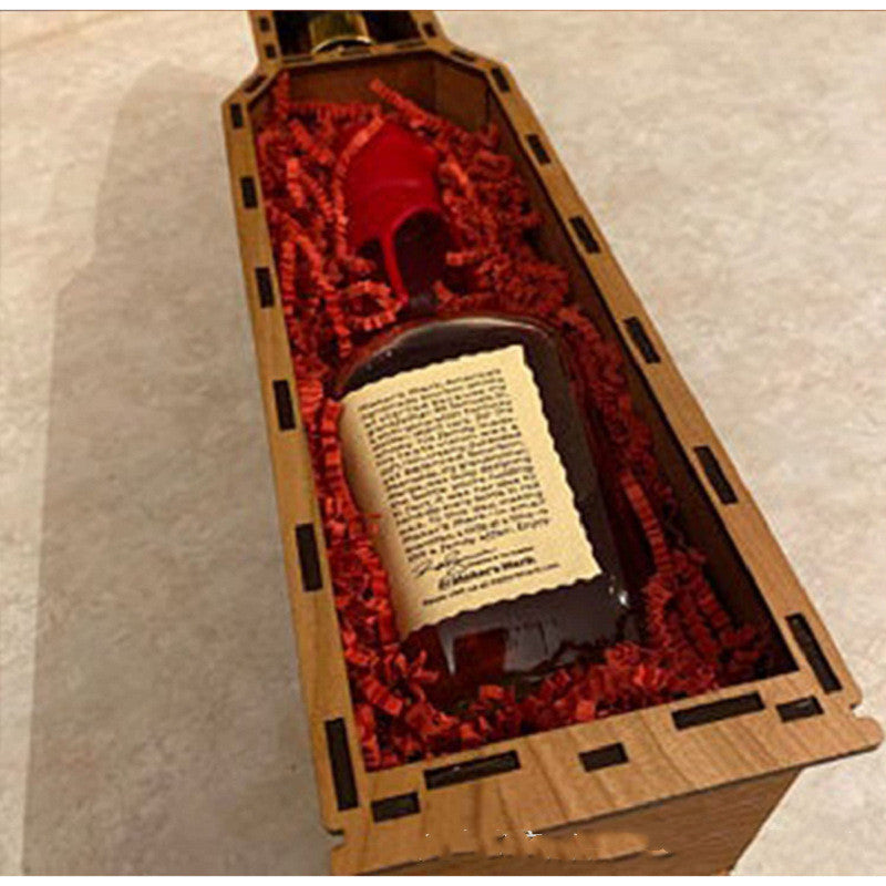 Flag Village Fathers Day Red Wine Wooden Gift Box