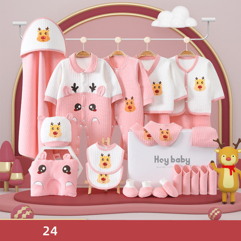 Flag Village Pure Cotton Baby Clothes Set Gift Box