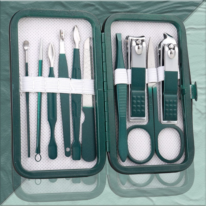 Flag Village Pedicure Knife Nail Clippers Set Box Manicure Implement Nail Clippers Set For Manicure