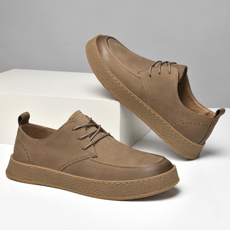 Flag Village Men's Outdoor Cowhide Casual Sneakers