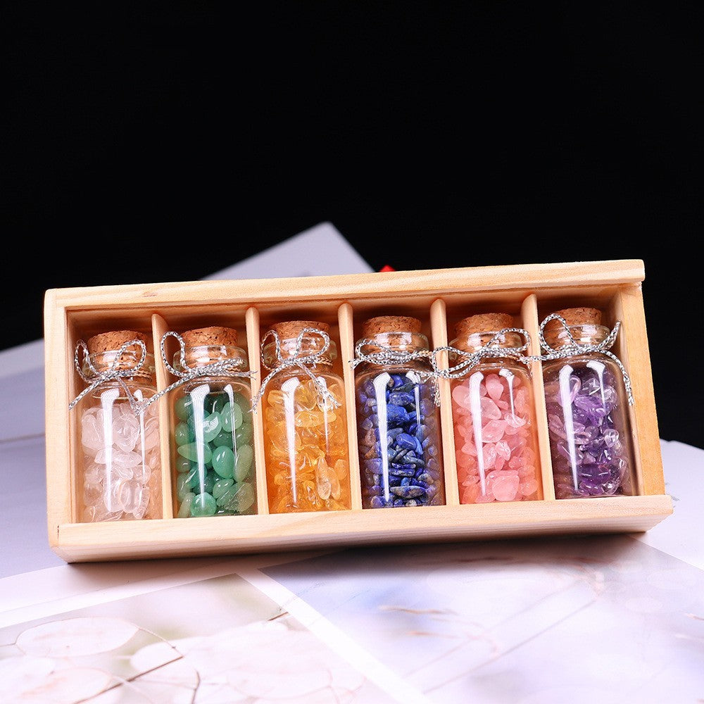 Flag Village Natural Original Stone Set Energy Crystal Unpolished Semi Precious Amethyst Gift Box