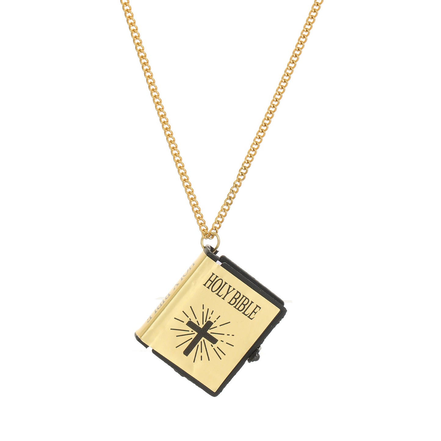 Flag Village Stainless Steel Necklaces For Men Women Cross Bible Verses Pendant Christian Jesus Baptism Gifts Fashion Jewelry