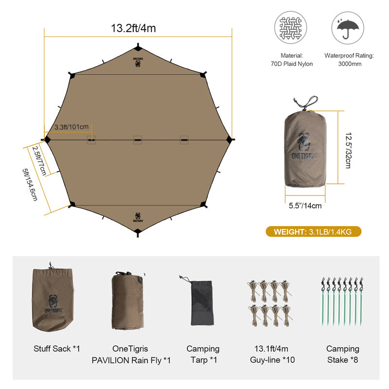 Flag Village Sunscreen Waterproof Camping Barbecue Leisure Awning