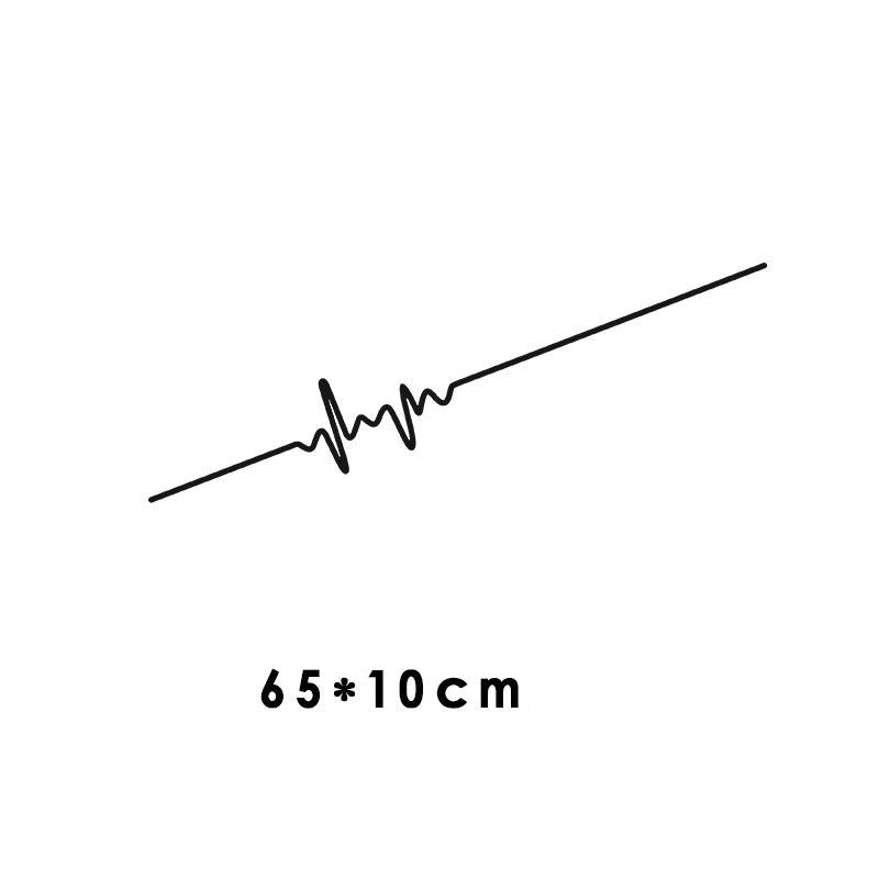 Flag Village Auto Tools Car Electrocardiogram Creative Sound Wave Chart Car Sticker