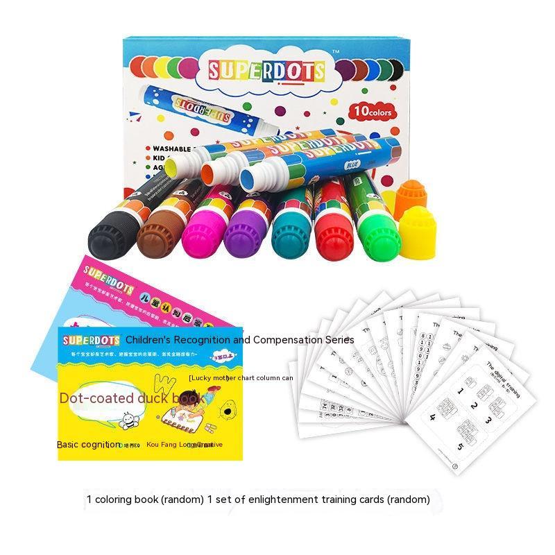 Flag Village Children's Graffiti Painting Stationery Coloring Early Education Gift Box