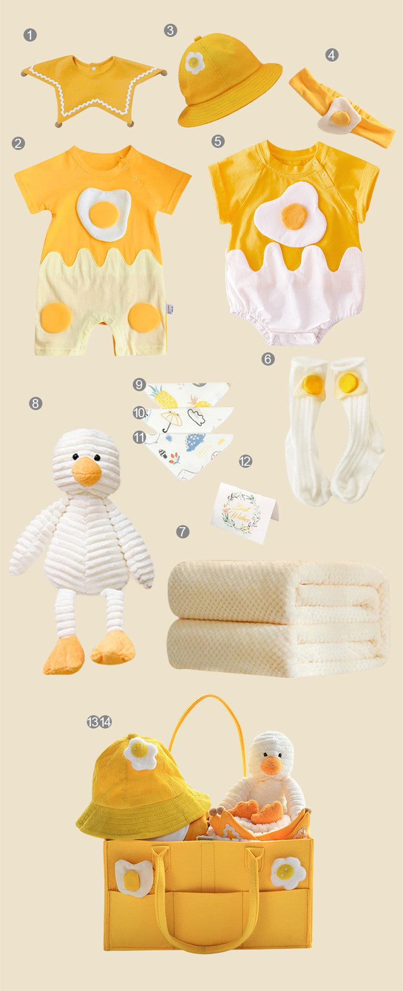 Flag Village Newborn Gift Box Summer Baby Suit Newborn Dress Princess Full Moon Gift Newborn Baby Supplies