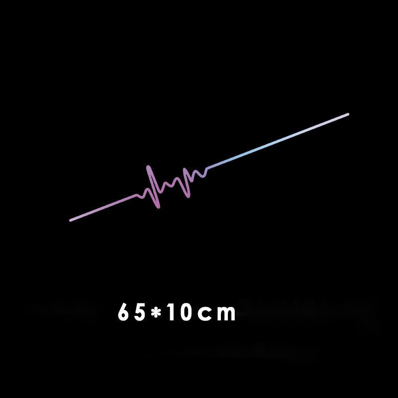 Flag Village Auto Tools Car Electrocardiogram Creative Sound Wave Chart Car Sticker