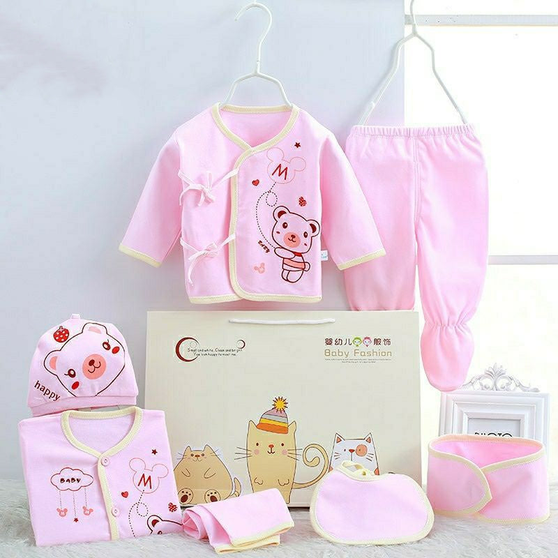 Flag Village Pure Cotton Baby Clothes Spring And Autumn Summer Children Gift Box Set