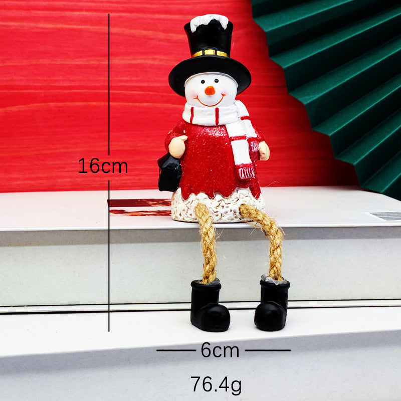 Flag Village Christmas Gifts Resin Christmas Snowman Night Light Decoration Christmas Gifts Crafts