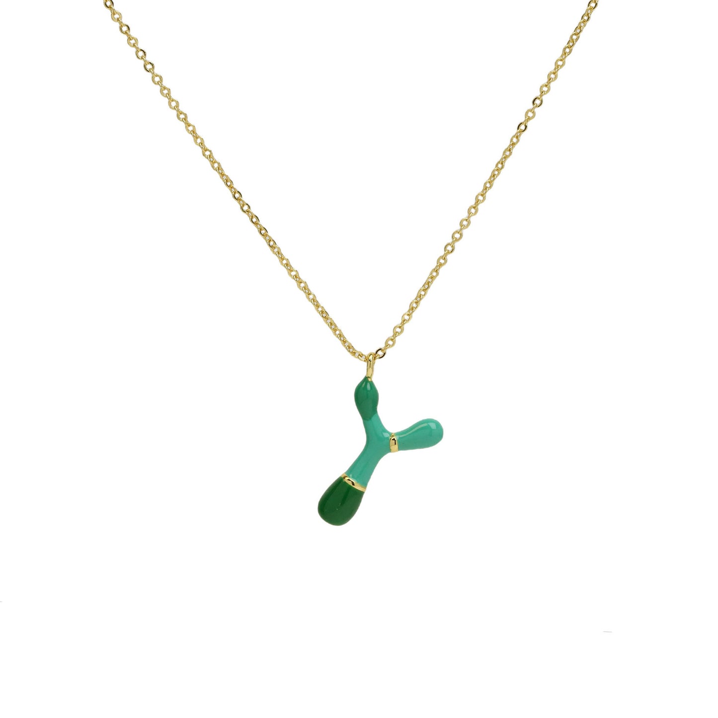 Flag Village Brass Epoxy Capsule 26 Letter Necklace For Women Initial Alphabet Pendant Necklace Fashion Link Chain Jewelry Gifts