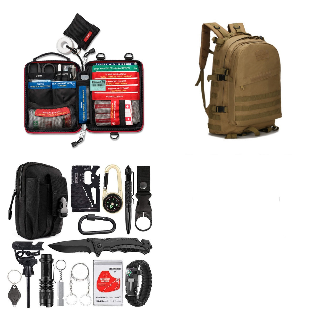 Flag Village Amazon'S New Outdoor Camping Camping Multi-Function Tool Wild Survival Equipment Sos Self-Defense Supplies