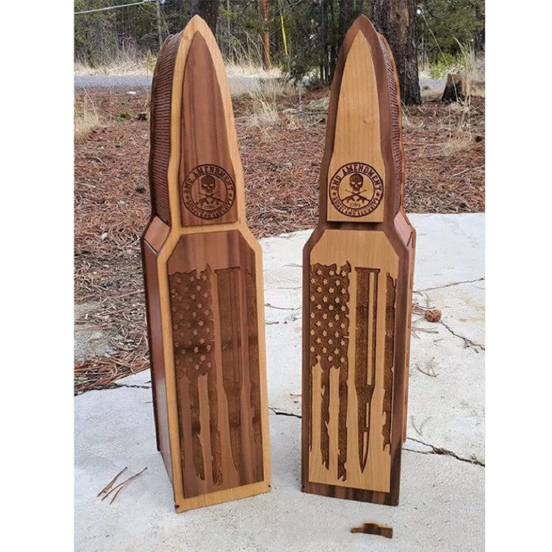 Flag Village Fathers Day Red Wine Wooden Gift Box