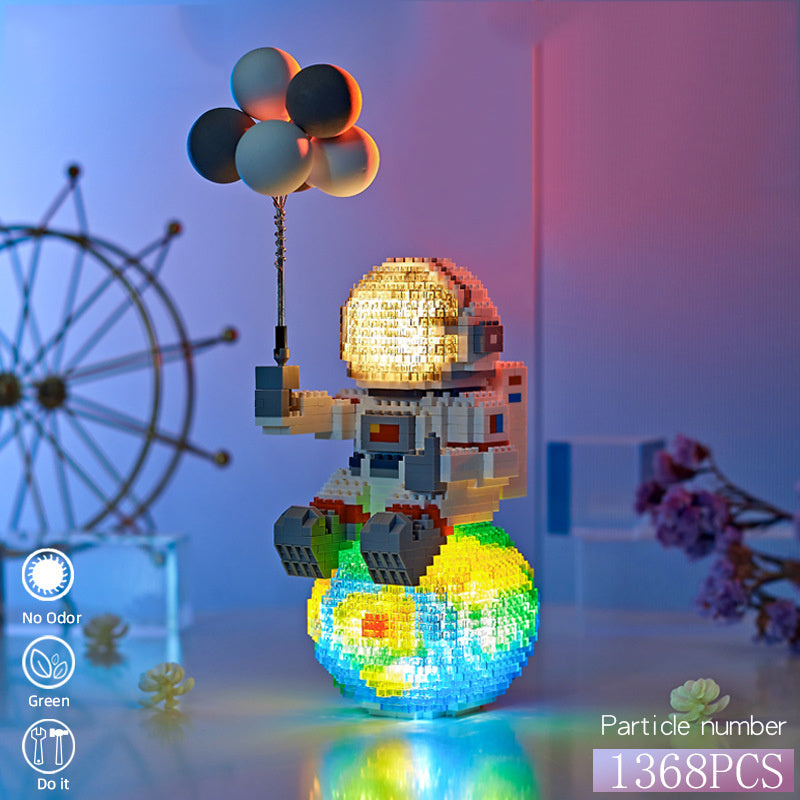 Flag Village Mini Micro Rocket Building Blocks Space Moon Satellite Astronaut Diamond Bricks Constructor Toys For Children Gifts