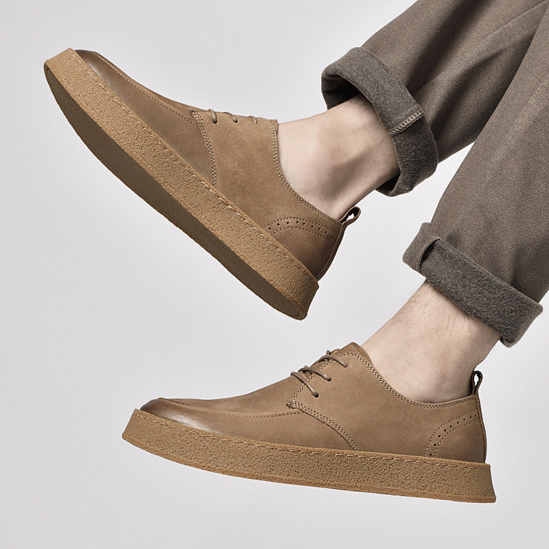 Flag Village Men's Outdoor Cowhide Casual Sneakers