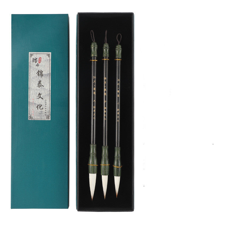 Flag Village Chinese Calligraphy Painting Brushes Set 3 Pieces In A Gift Box