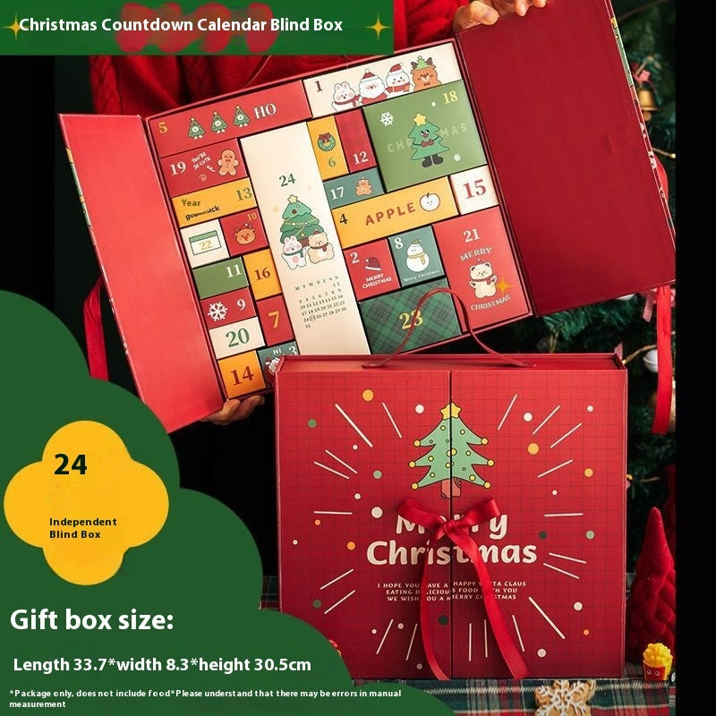 Flag Village Christmas Birthday Box Blind Box Gift Diy Children Countdown Calendar Gift Box Set