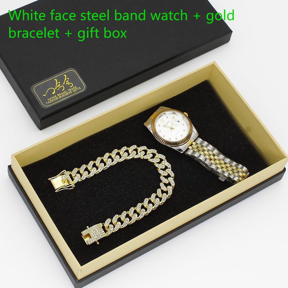 Flag Village Wristwatch Glasses New Men's Watch Business Foreign Trade Sunglasses Watch Gift Box Suit