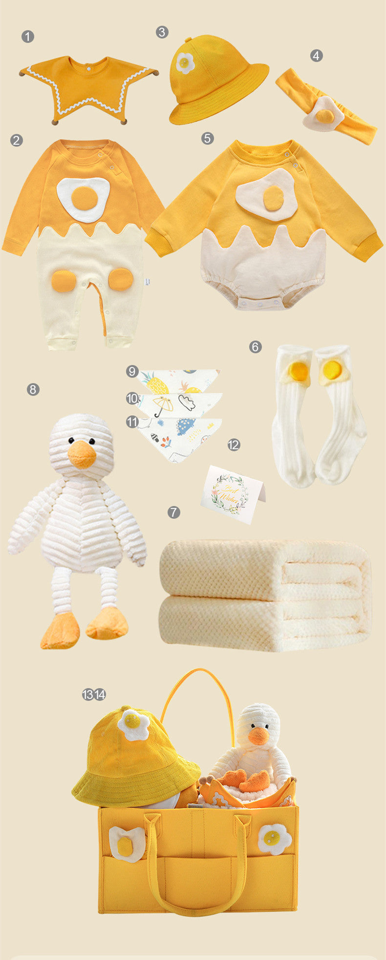Flag Village Newborn Gift Box Summer Baby Suit Newborn Dress Princess Full Moon Gift Newborn Baby Supplies
