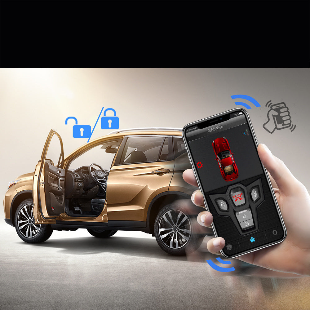 Flag Village Auto Tools Mobile Phone Control Car One-way Remote Control One Button To Start The Car Alarm