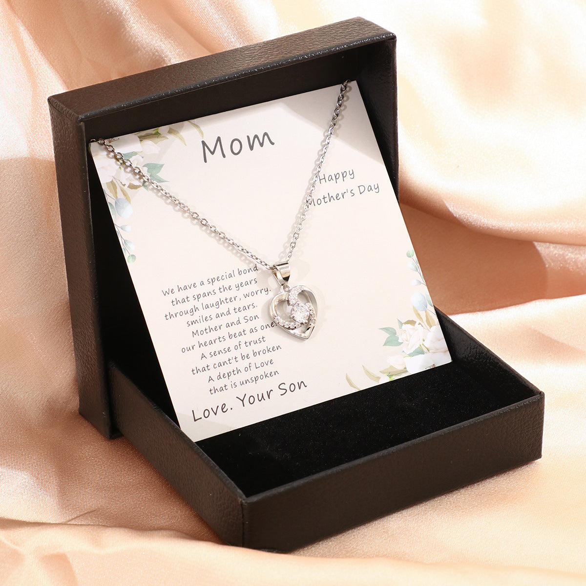 Flag Village Mother's Day Necklace Gift Box Love Necklace For Women Fine Jewelry Women Accessories Fashion Jewelry
