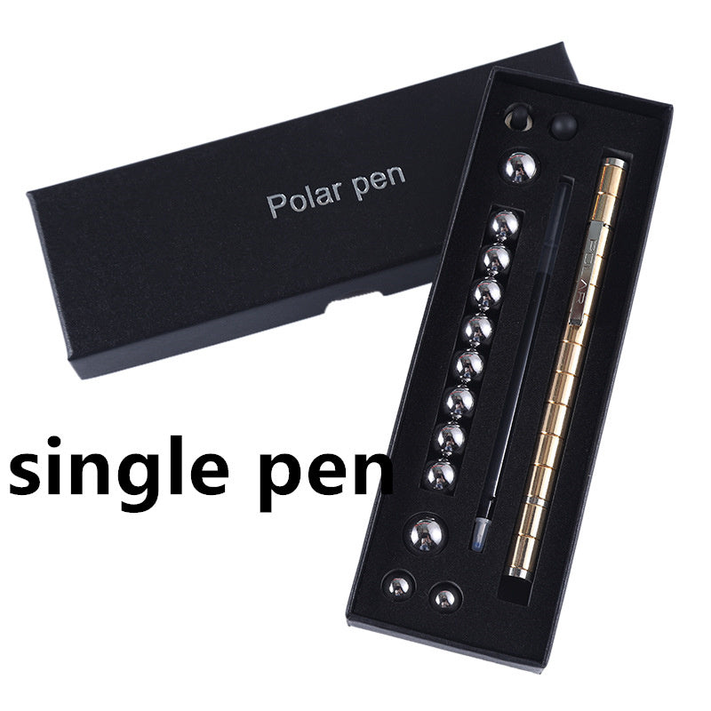 Flag Village Stress Reducer Relief Toys Gift Box funny black golden kits Fidget magnetic polar pen with stylus ball pen