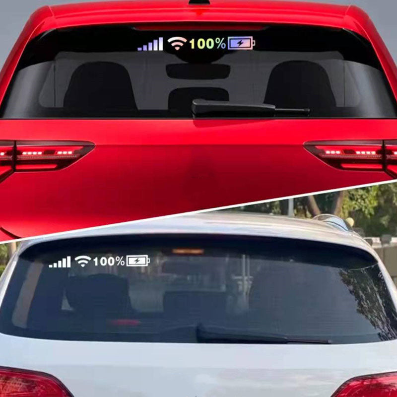 Flag Village Auto Tools Car Windshield Stickers Signal WiFi Power Vinyl Decal Mobile Phone Car Stickers Auto Exterior Decorative Accessories Decals
