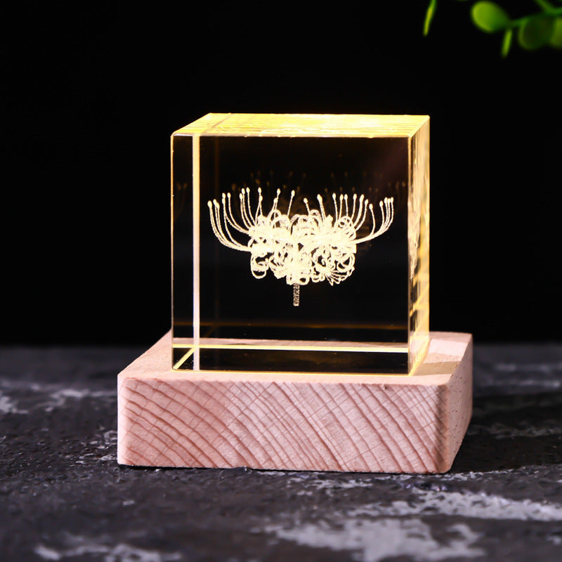 Flag Village Moon Solar System Galaxy Crystal Cube Decoration Gifts