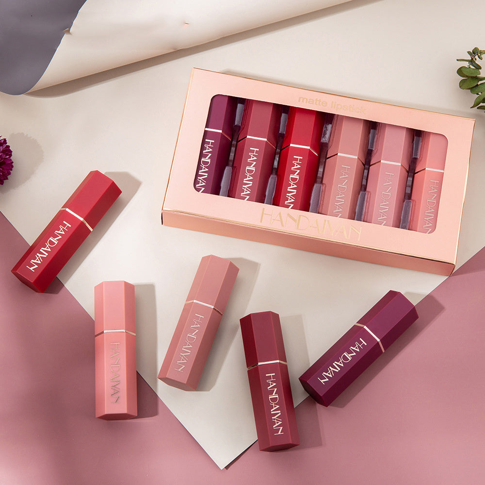 Flag Village Matte Matte Waterproof Six Lipstick Gift Box Set
