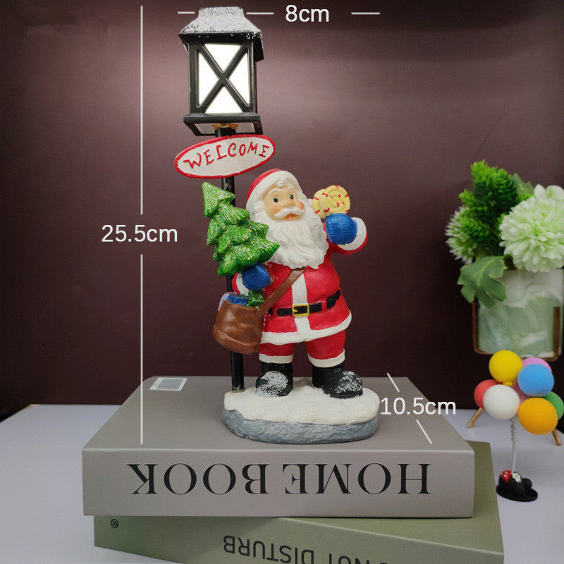 Flag Village Christmas Gifts Resin Christmas Snowman Night Light Decoration Christmas Gifts Crafts