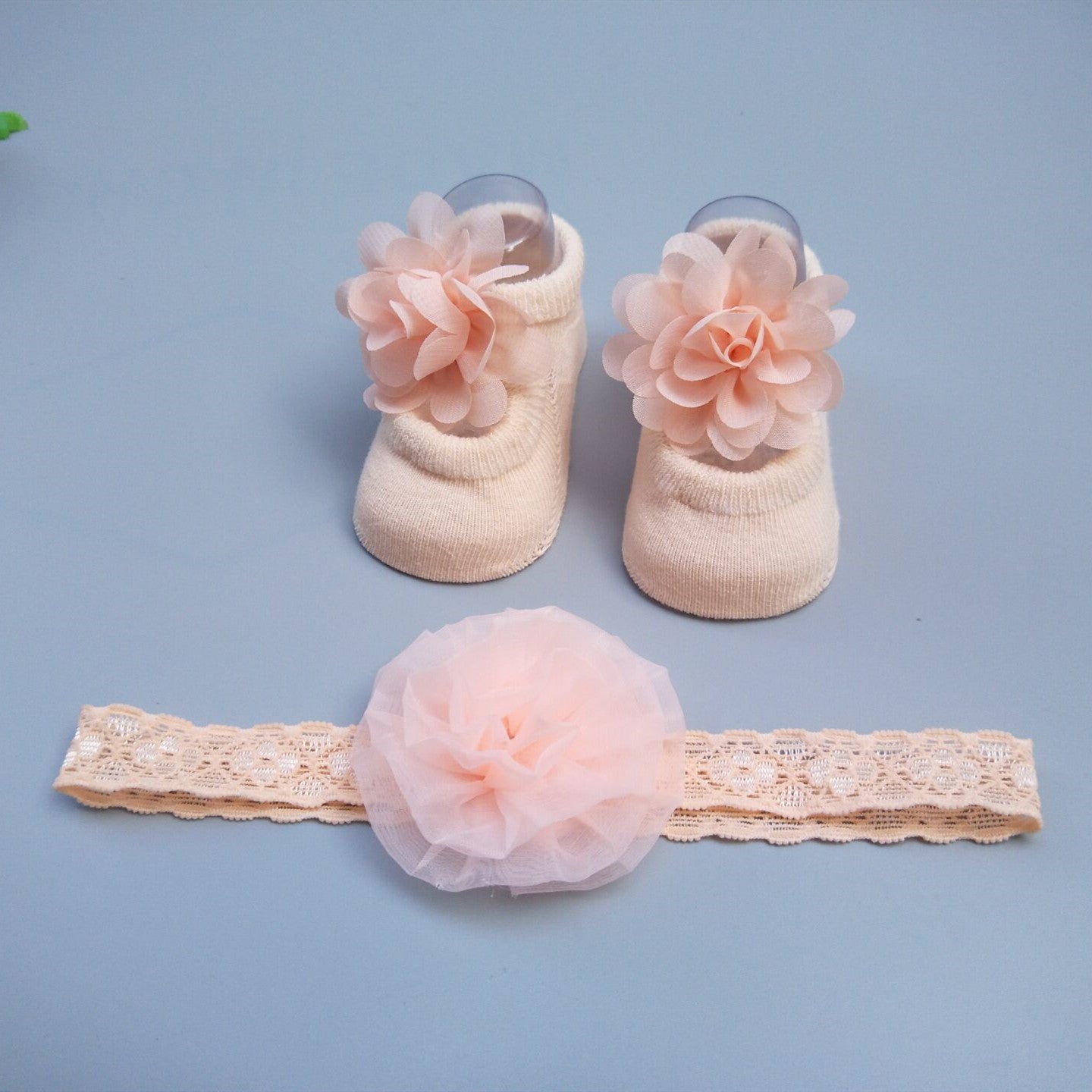 Flag Village New Baby Girl Socks Headband Gift Box