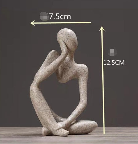 Flag Village Creative Abstract Character Jane Ou Thinker Ornaments Living Room Home Accessories Wedding Gifts