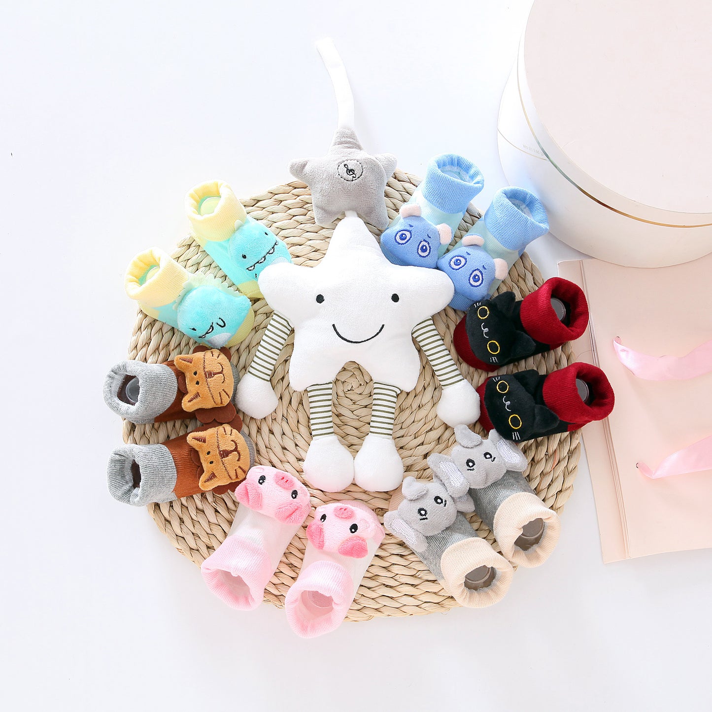 Flag Village Net Red Baby Prince Socks Toy Gift Box Set